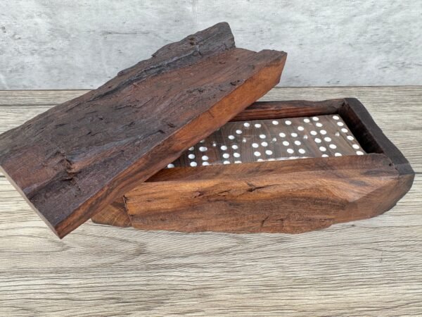 Large Ironwood Domino Game Set Handcarfted From Desert Sonora Mexico Palo Fierro Carved Vintage  Rustic  Home Decor - Image 3