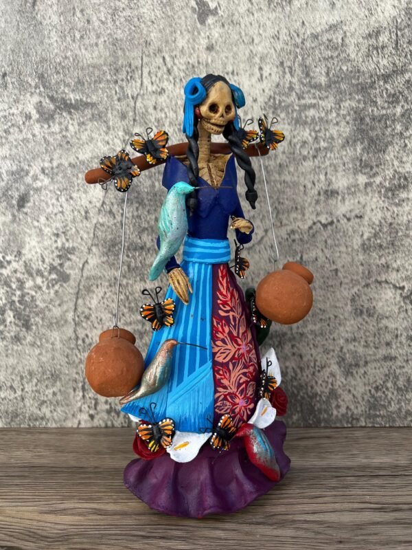 10.5” Catrina, Frida Kahlo Doll, Day of the dead, Human skeleton, Mexican decorations, Sugar skull - Image 3