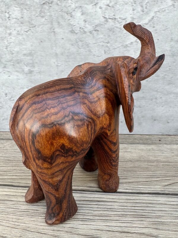 Ironwood Elephant Handcarfted Sculpture In 1 Piece  From Desert Sonora Mexico Palo Fierro Carved Vintage And Rustic  Home Decor - Image 3