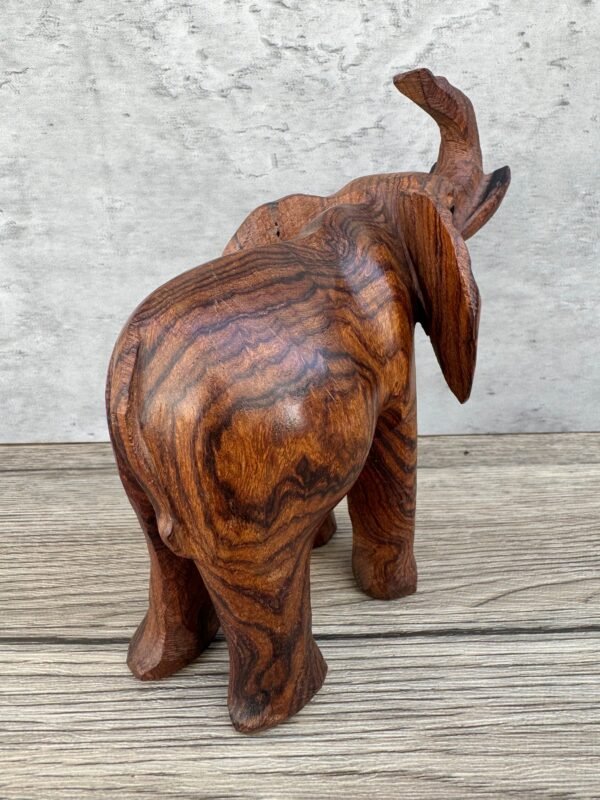 Ironwood Elephant Handcarfted Sculpture In 1 Piece  From Desert Sonora Mexico Palo Fierro Carved Vintage And Rustic  Home Decor - Image 5