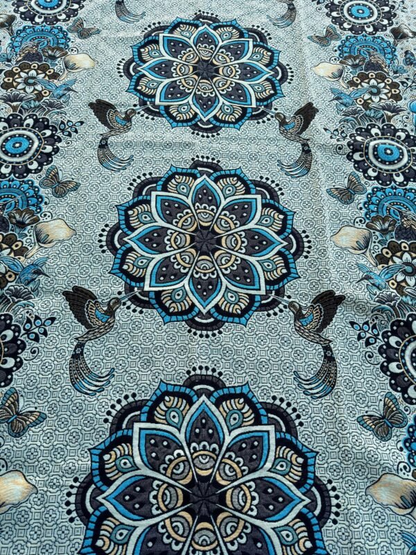 Bed Cover Throw Quilt Hummingbird Mandala Mexican Style Handmade. Soft, Colorful And Warm Blanket For Winter - Image 3