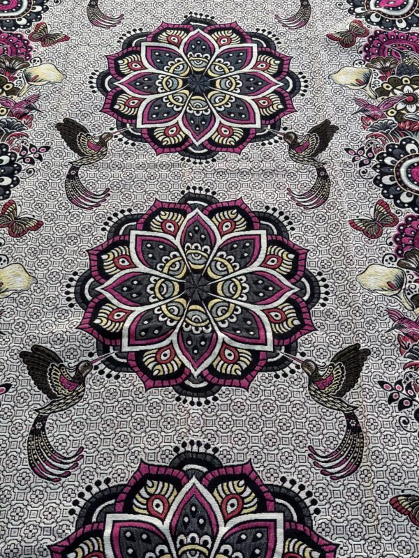 Bed Cover Throw Quilt Hummingbird Mandala Mexican Style Handmade. Soft, Colorful And Warm Blanket For Winter - Image 4