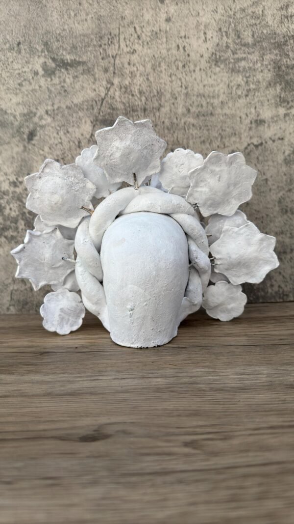 Sugar skull, Catrina, Day of the Dead Ornaments, Skull As Mexican Decoration, Human Skull Sculpture, Wall  Home Decor Handcrafted - Image 5