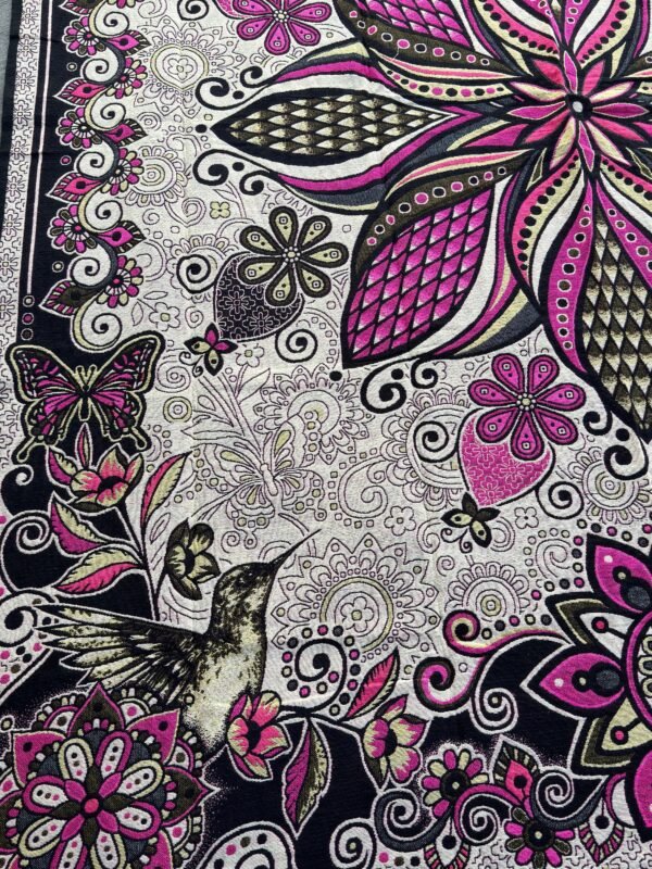 Handcrafted Mexican Quilt - Traditional Floral Motif Bird Design - Artisan Bed Cover - Luxurious Home Decor - Double Bed - For Winter Home - Image 4