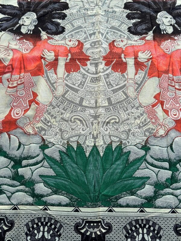 Bed Cover Throw Quilt Popocatépetl e Iztaccíhuatl Mexican Culture Handmade. Soft, Colorful And Warm Blanket For Winter - Image 3