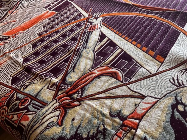 Bed Cover Throw Quilt Aztec Archers Chichén Itzá Mexican Handmade. Soft, Colorful And Warm Blanket For Winter - Image 4