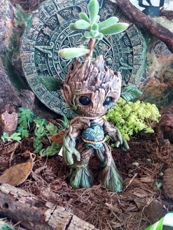 As Groot Planter Sculpture for Flowers, Cactus and Succulent Plants, Indoor or Outdoor Home Decor,  Modern Flower Pot, Log planter - Image 3
