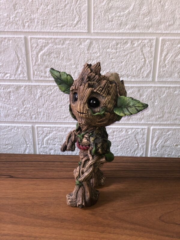 As Groot Planter Sculpture for Flowers, Cactus and Succulent Plants, Indoor or Outdoor Home Decor,  Modern Flower Pot, Log planter - Image 5