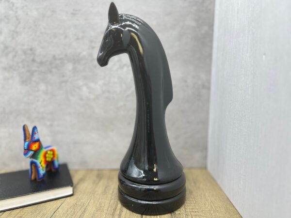 LARGE Ceramic Night Piece For Home Decor Interior Design, Chess set Horse Statue - Image 3