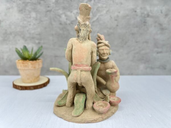 Tlachiquero Maguey Plant Handcraft Mexican Culture Home Decor Prehispanic Piece Vintage Rustic Clay Mateial  Pulque God Beverage - Image 3