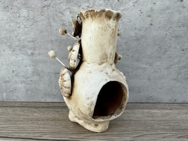 Skull Mini Chimney Michoacan Clay - Artisanal Handcrafted Mexican Decor, Unique Gothic Home Accent Decor, Day of the Dead Cultural Art - Image 4