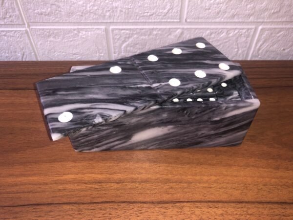 Domino Set Made Of Marble, Hand Carved And Elegant Design To Play And To Decor. From Puebla Mexico, Table Games, Family Games. Perfect Gift - Image 3