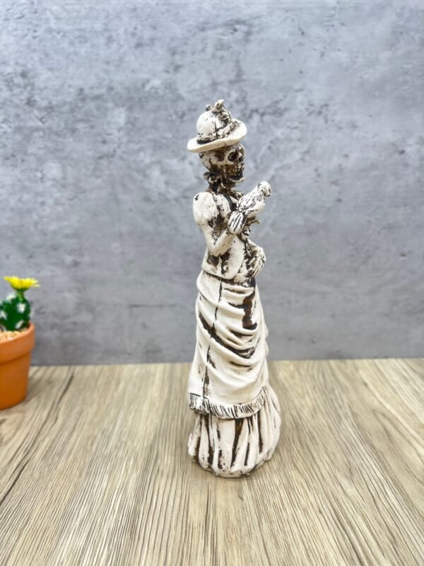 Catrina With Parakeet, Dia De Los Muertos - Day Of The Dead, Human Skeleton, Mexican Catrina, Skull Sculpture,  Catrina Figurine, Ofrenda - Image 3