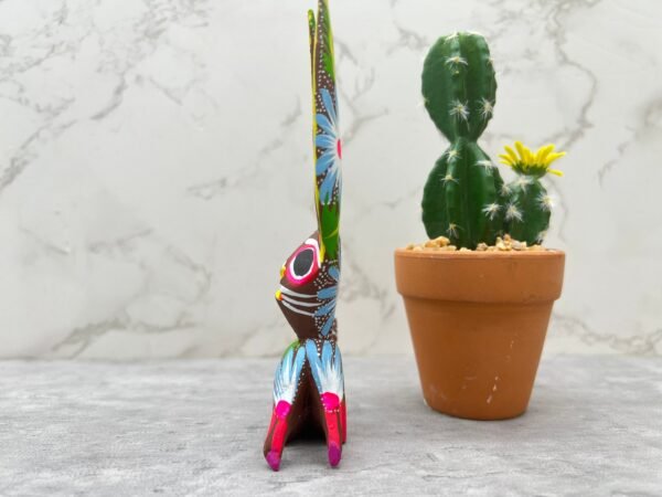 Rabbit Statue Mexican Folk Art Alebrije Sculpture, Wooden Bunny  Decoration Figurine, Made Of Wood Carved By Hand ASK FOR CUSTOMIZE - Image 4
