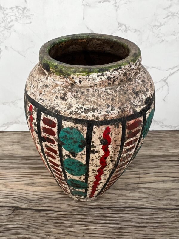 Pre-Hispanic Clay Vase, Handmade Terracotta Flower Pot, Pottery from Metepec Estado de Mexico Rustic Tribal Decor, Aztec Style Home Accent - Image 3