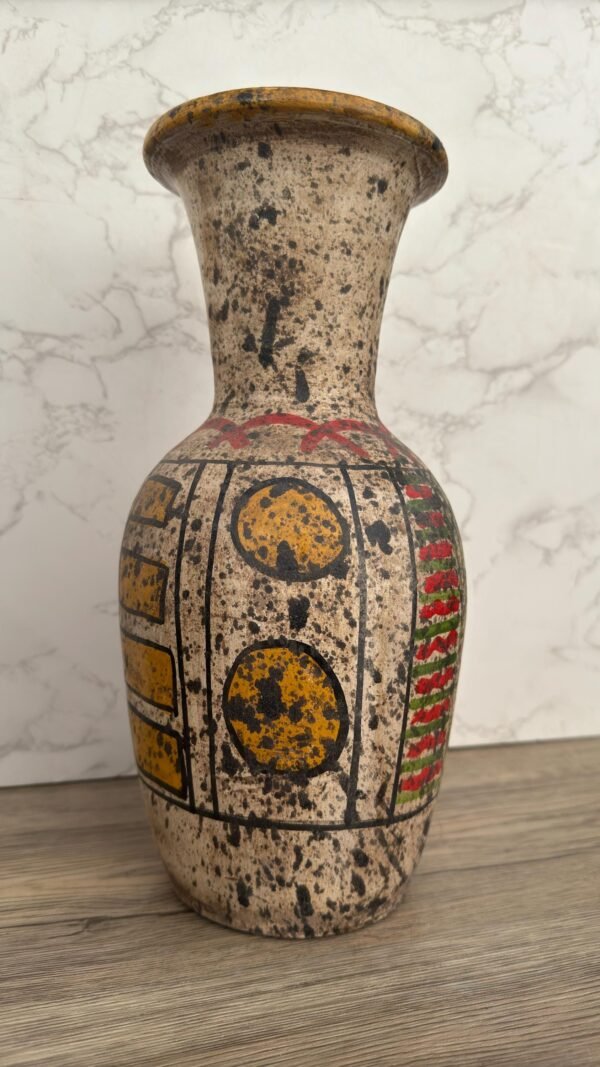 Pre-Hispanic Clay Vase, Handmade Terracotta Flower Pot, Pottery from Metepec Estado de Mexico Rustic Tribal Decor, Aztec Style Home Accent - Image 3