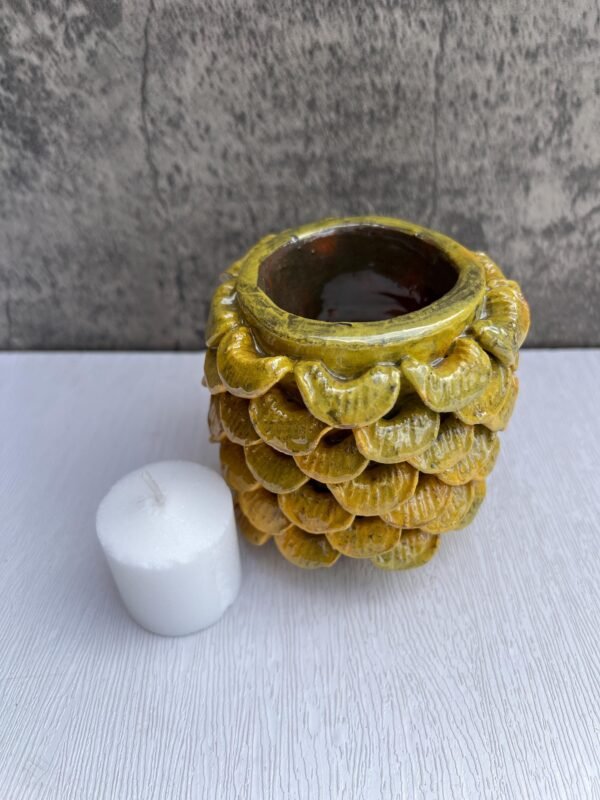 Clay Candle Holder from Michoacán Mexico,  Capula Clay Handmade Unique Traditional Pottery Candlestick, Perfect for Home Decor - Image 4