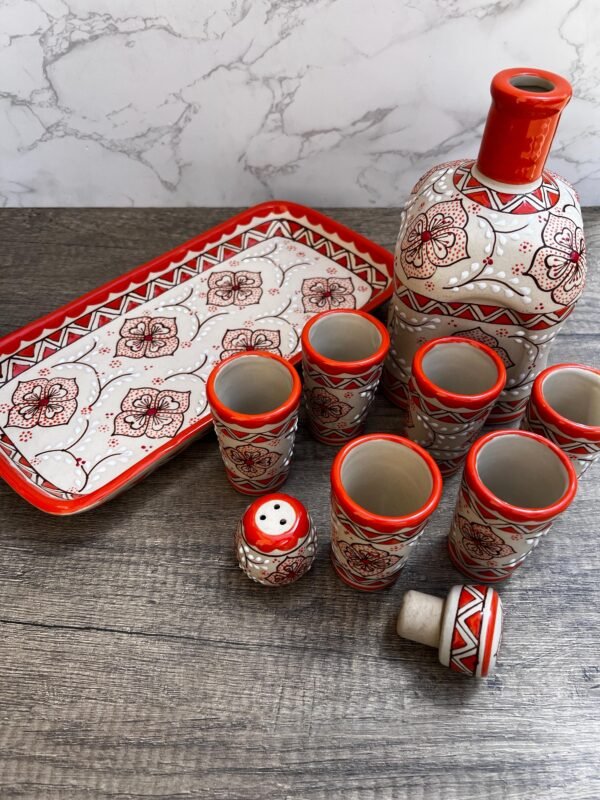 Tequila, Shot glass set, Tequila Guadalajara Or Mezcal Talavera Puebla  High Quality Pottery, Fathers day gift, Handcrafted in Mexico, 9 pzs - Image 3