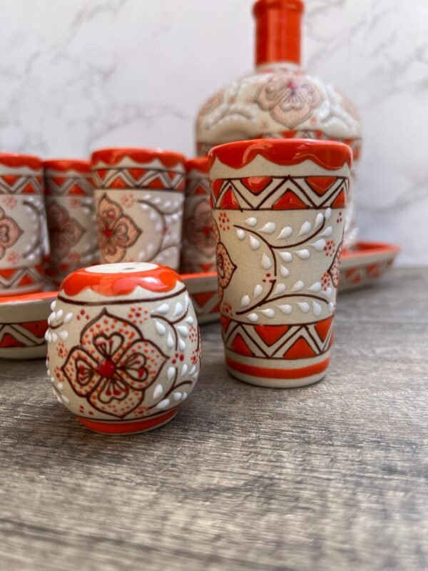 Tequila, Shot glass set, Tequila Guadalajara Or Mezcal Talavera Puebla  High Quality Pottery, Fathers day gift, Handcrafted in Mexico, 9 pzs - Image 4