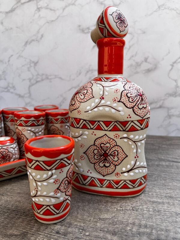 Tequila, Shot glass set, Tequila Guadalajara Or Mezcal Talavera Puebla  High Quality Pottery, Fathers day gift, Handcrafted in Mexico, 9 pzs - Image 6