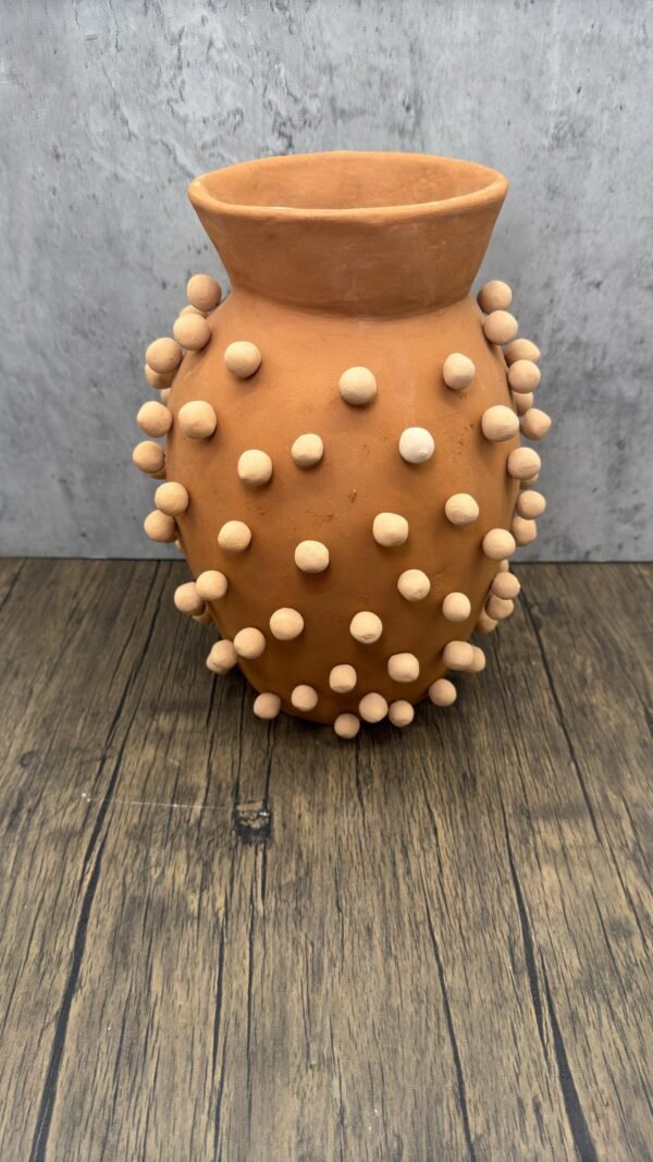 Embroidered Clay Vase From Oaxaca México Home Decor Handcrafted Jarron Barro Bordado Oaxaca Handmade Unique Designs From Artisans - Image 3