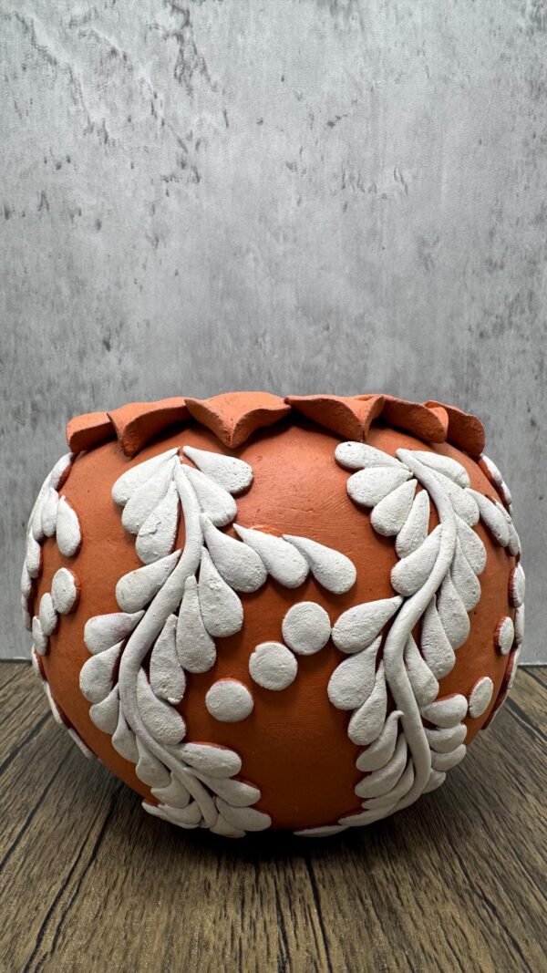 Embroidered Clay Vase From Oaxaca México Home Decor Handcrafted Jarron Barro Bordado Oaxaca Handmade Unique Designs From Artisans - Image 4