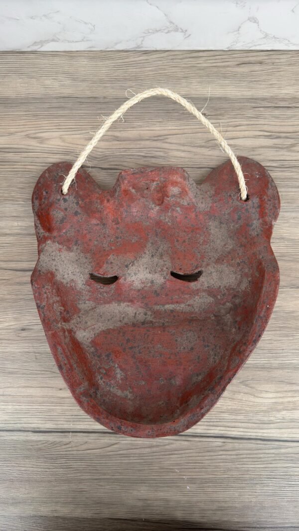 Jaguar Clay Mask, Handmade Mexican Wall Decor, Tribal Animal Art, Rustic Ceramic Sculpture, Pre-Hispanic Inspired Piece - Image 5