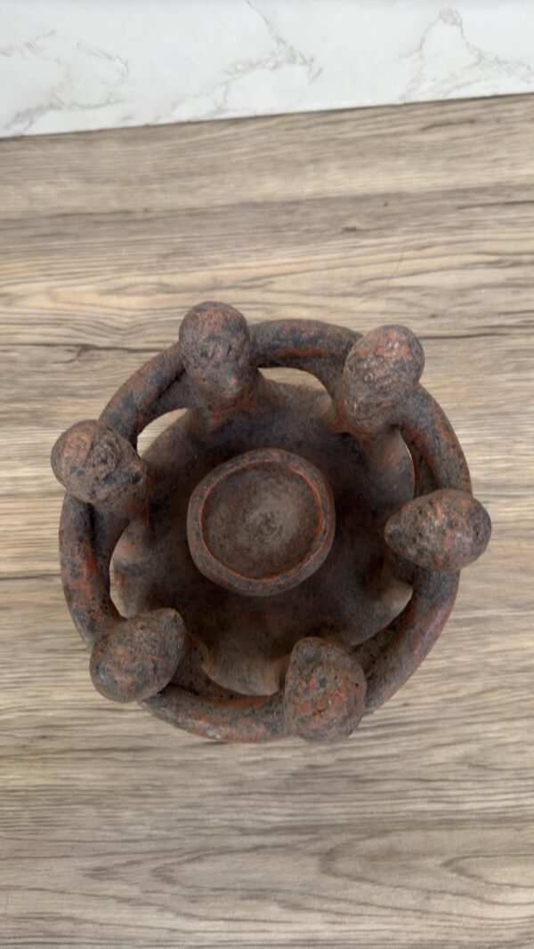 Circle of Friends Sculpture, Handmade Clay Art from Metepec Mexico, Terracotta Friendship Pot, Rustic Group Dance Figurine, Mexican Folk Art - Image 3
