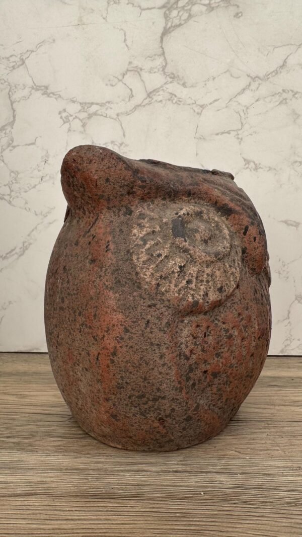 Owl Planter, Handmade Clay Pot from Metepec Mexico, Rustic Terracotta Decor, Mexican Pottery Owl Vase, Folk Art Planter, Indoor Outdoor Owl - Image 3