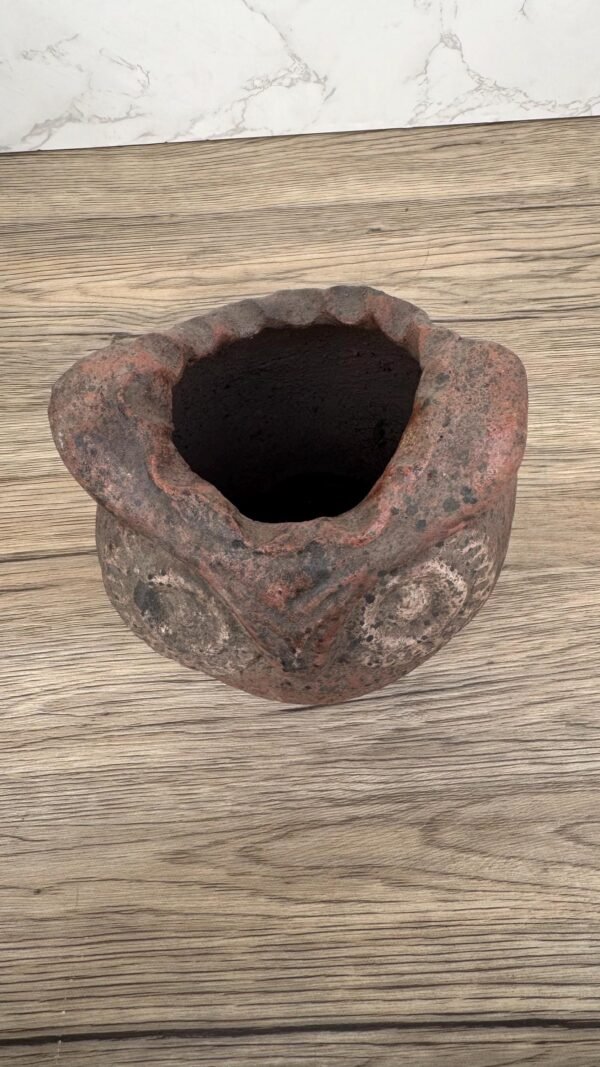 Owl Planter, Handmade Clay Pot from Metepec Mexico, Rustic Terracotta Decor, Mexican Pottery Owl Vase, Folk Art Planter, Indoor Outdoor Owl - Image 5