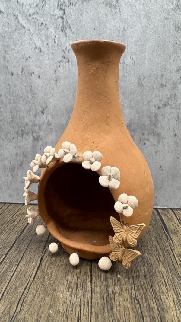Mini Chimney Incense Dry Herbs Burner Made Of Clay  Guerrero, Culture Of Mexico Candle Holder For Indoor Home Decor, Ceremonial - Image 3