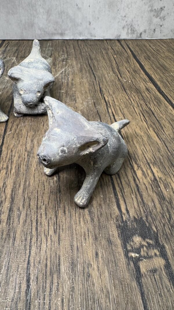 Xoloizcuintle Xolo Ancient Mexico History , Prehispanic Mythology Vintage Rustic Clay Mateial Folk Art Home Decor (3) pieces - Image 3