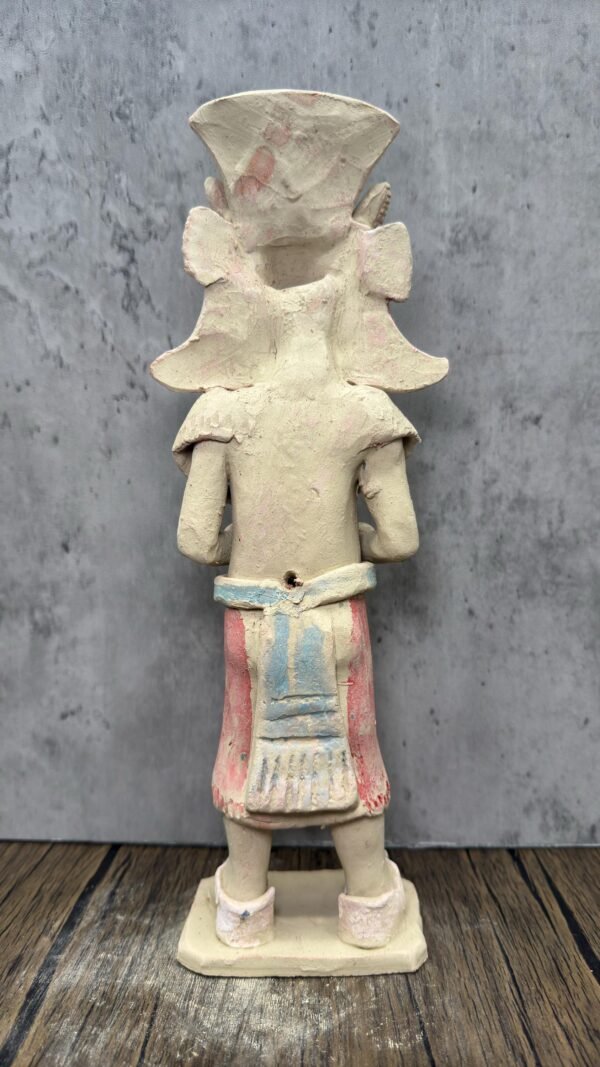 Mictlan  Mexican Clay Sculpture of Mictlantecuhtli, Aztec God of Death Folk Art, Pre-Hispanic Skeleton Figure, Day of the Dead - Image 4