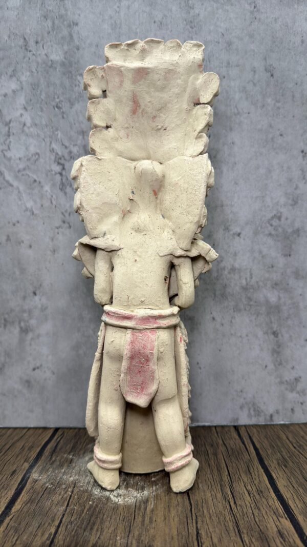 Mictlan  Mexican Clay Sculpture of Mictlantecuhtli, Aztec God of Death Folk Art, Pre-Hispanic Skeleton Figure, Day of the Dead - Image 4