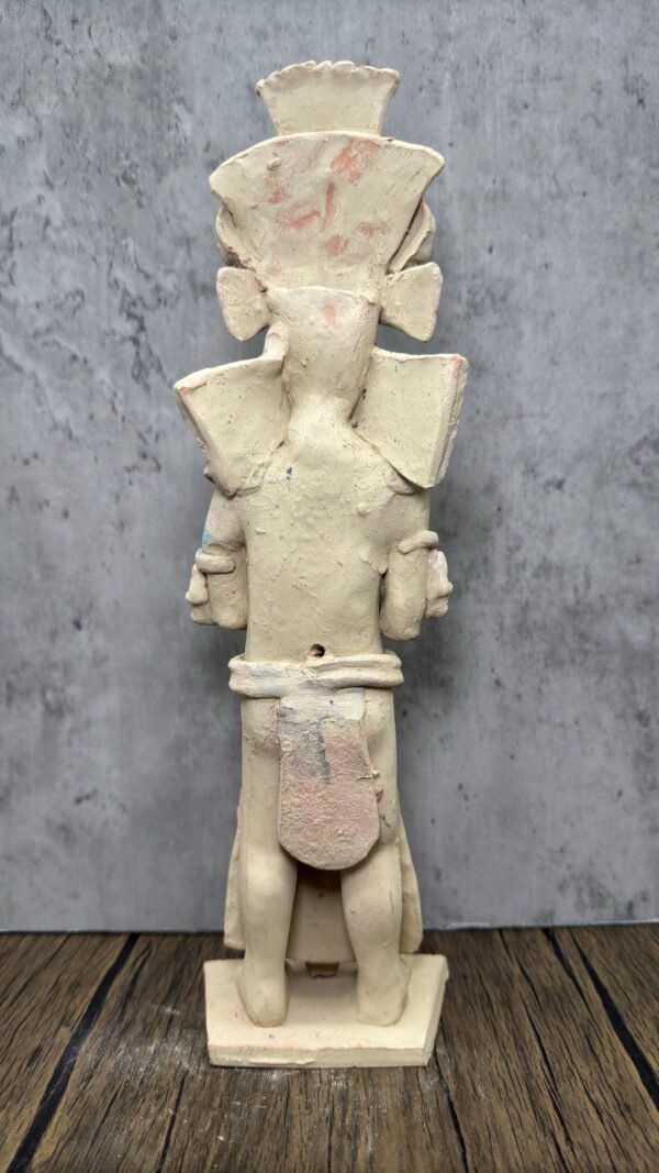 Mictlan  Mexican Clay Sculpture of Mictlantecuhtli, Aztec God of Death Folk Art, Pre-Hispanic Skeleton Figure, Day of the Dead - Image 4