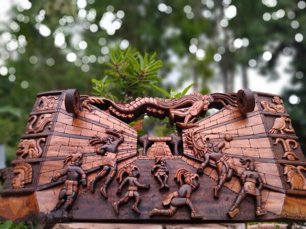 Prehispanic Mayan wall decor, Mexican painting, Quetzalcoatl, Prehispanic, Wood carving, Handcrafted ASK FOR CUSTOMIZE - Image 2