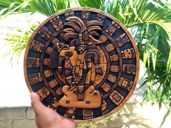 Prehispanic Mayan Art, Mayan calendar, Mexican painting, Popocatepetl and Iztaccihuatl, Wood carving, Handcrafted ASK FOR CUSTOMIZE