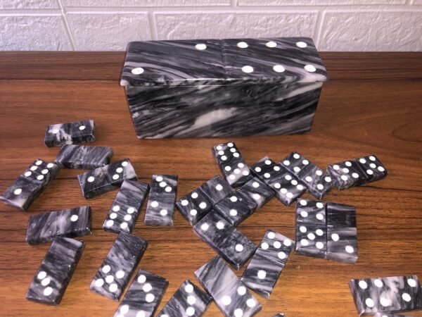 Domino Set Made Of Marble, Hand Carved And Elegant Design To Play And To Decor. From Puebla Mexico, Table Games, Family Games. Perfect Gift - Image 2
