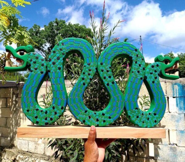 Aztec Art, Mayan art, Mexican painting, Quetzalcoatl,  Prehispanic, Wood carving, Handcrafted ASK FOR CUSTOMIZE - Image 2