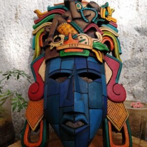 Prehispanic Wooden mask, Mayan culture, Mexican wall art, Hand carved ASK FOR CUSTOMIZE