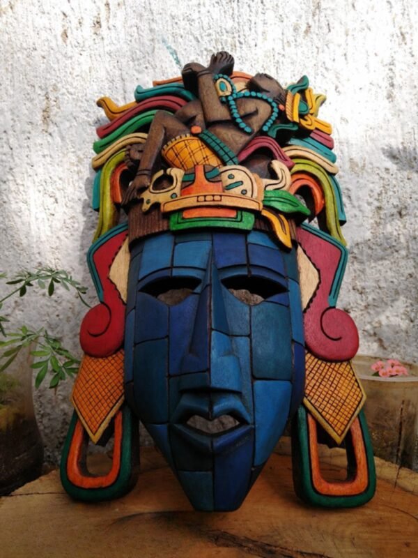 Prehispanic Wooden mask, Mayan culture, Mexican wall art, Hand carved ASK FOR CUSTOMIZE
