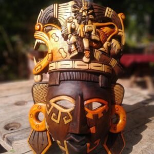 Prehispanic Wooden mask, Mayan culture, Mexican wall art, Hand carved ASK FOR CUSTOMIZE