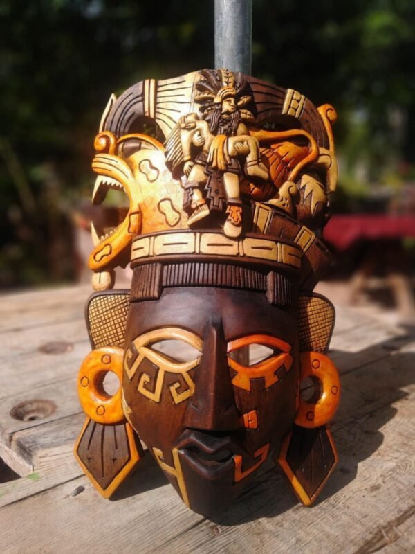 Prehispanic Wooden mask, Mayan culture, Mexican wall art, Hand carved ASK FOR CUSTOMIZE