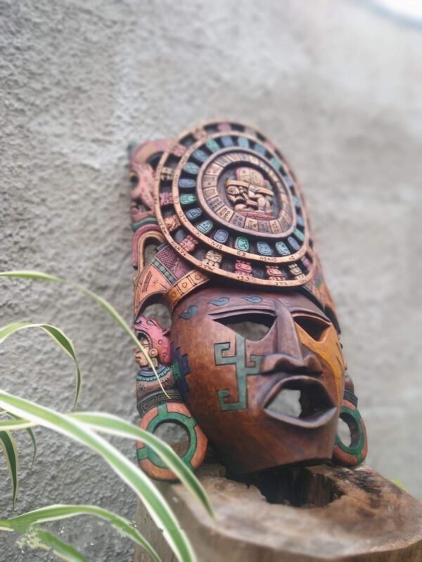 Prehispanic Wooden mask, Mayan culture, Mexican wall art, Hand carved ASK FOR CUSTOMIZE