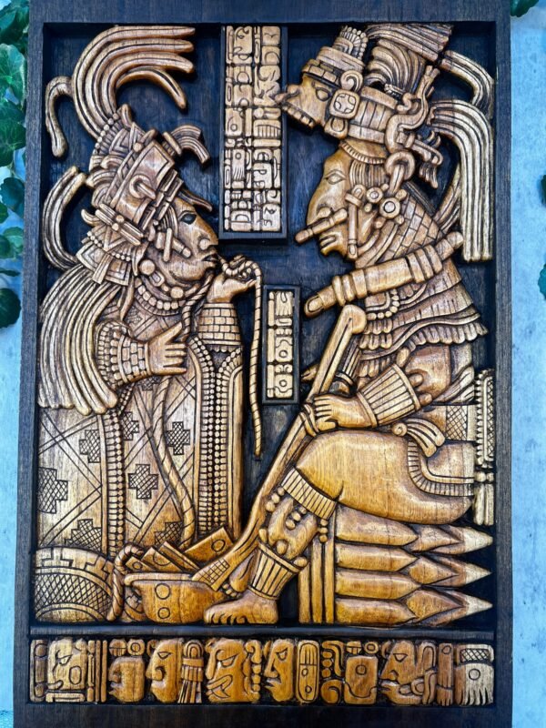 Aztec Art, Mayan art, Mexican painting, Prehispanic, Wood carving, Handcrafted ASK FOR CUSTOMIZE - Image 2