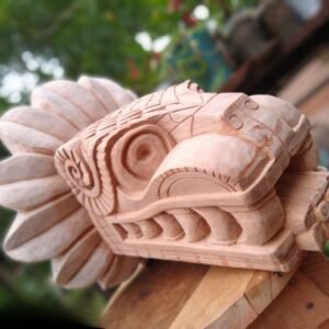 Quetzalcóatl Prehispanic Wooden mask, Mayan culture, Mexican wall art, Hand carved ASK FOR CUSTOMIZE
