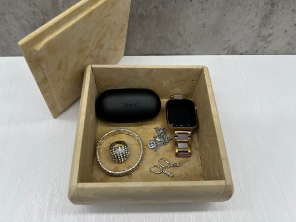 Large jewelry box, Cosmetic box, Marble jewelry box, Stone jewelry box, Jewelry storage tray, Vanity tray bathroom - Image 2