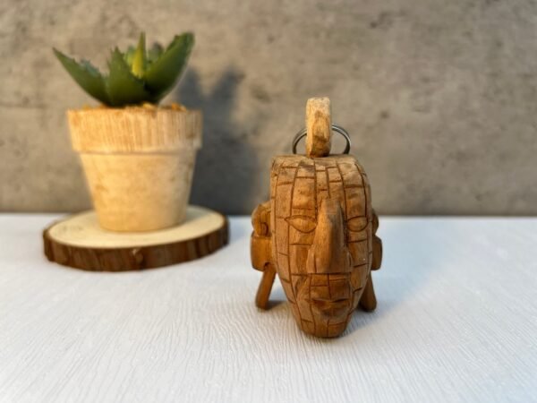 Mayan wooden keychain, Mexican folk art, Mexican mask, Mayan art, Mayan mask, Prehispanic, Mayan statue