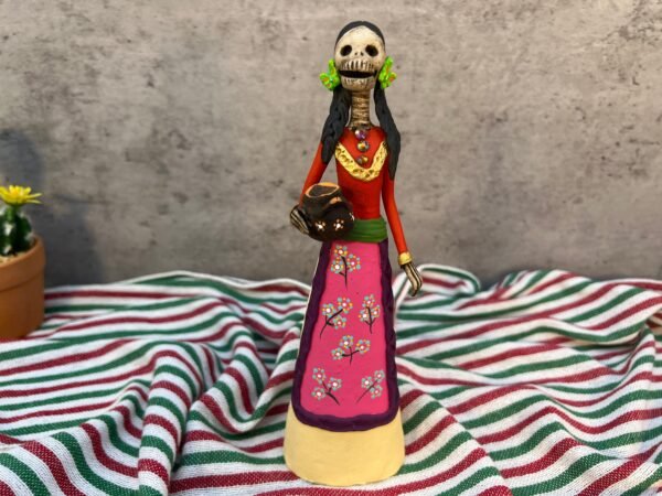 8” Catrina, Frida Kahlo Doll, Day of the dead, Human skeleton, Mexican decorations, Sugar skull - Image 2