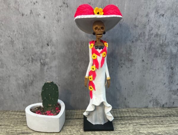 8” Catrina, Frida Kahlo Doll, Day of the dead, Human skeleton, Mexican decorations, Sugar skull - Image 2